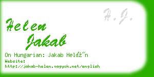 helen jakab business card